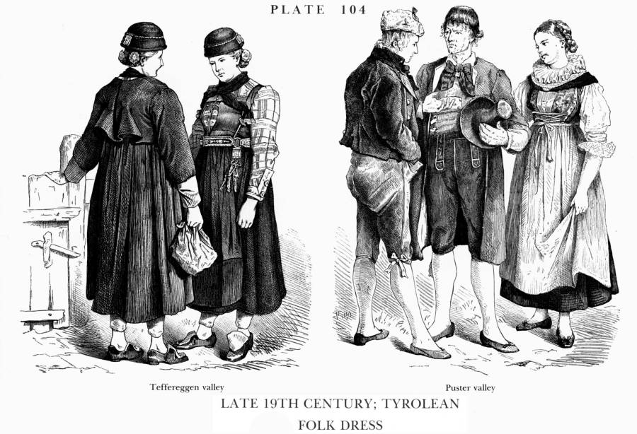 Planche 104b Fin du XIXe Siecle - Habits traditionnels du Tyrol - Late 19Th Century - Tyrolean Folk Dress.jpg